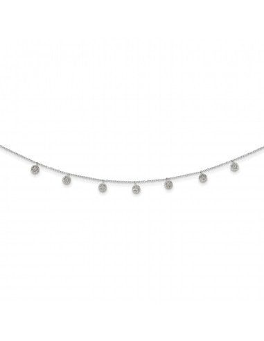 Sterling Silver Cubic Zirconia 16-inch Fashion Choker Necklace Faites des économies