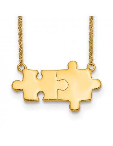 Gold Plated Sterling Silver 17.5-inch Puzzle Necklace ou a consommer sur place