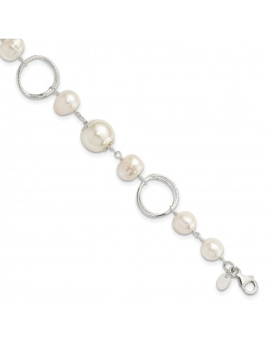 Sterling Silver Pearl 8.5-inch Lobster Clasp Bracelet la colonne vertébrale