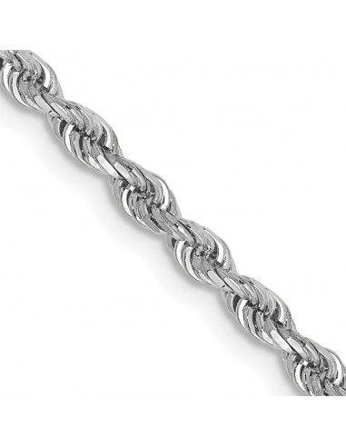 10KT White Gold 24-inch 2.75MM Diamond-cut Rope Chain sélection de produits